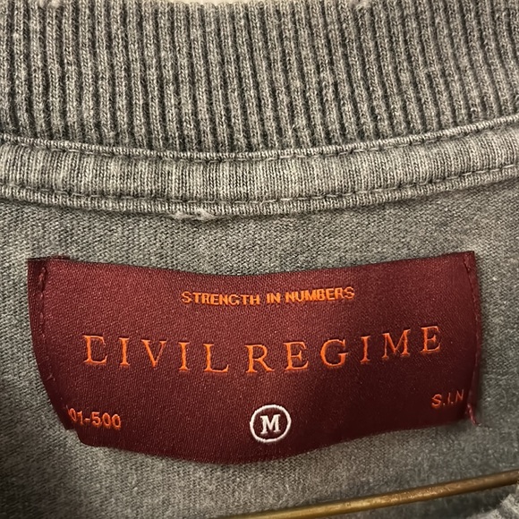 Civil Regime Oversized Men’s T-Shirt Size M - Picture 3 of 5